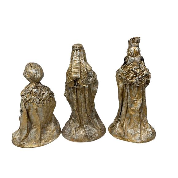 Kurt S‎ Adler Paper Mache Gold Silver 13"h 6 Pc Large Nativity Set Made in Japan - Picture 15 of 16
